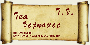 Tea Vejnović vizit kartica